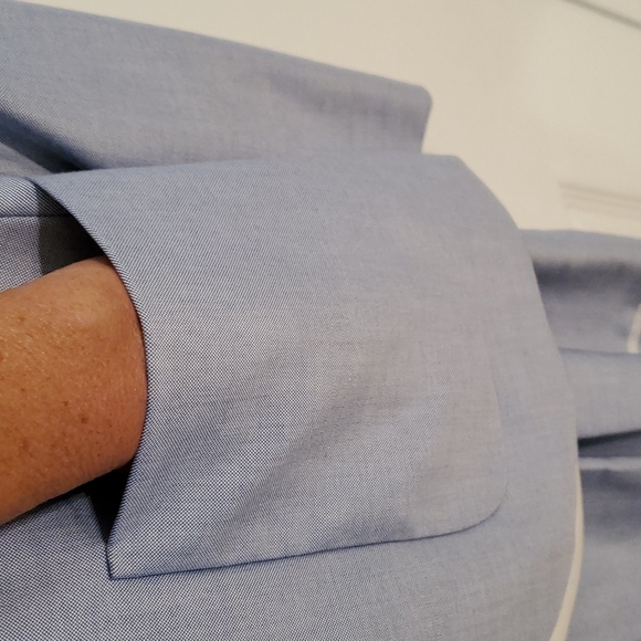 Brooks Bros Professional 2-pc Light Bl Box Pleats Skirt w Jacket Suit Sz 6 NWOT - Picture 4 of 16